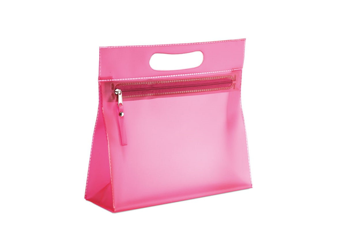 Trousse en PVC rose
