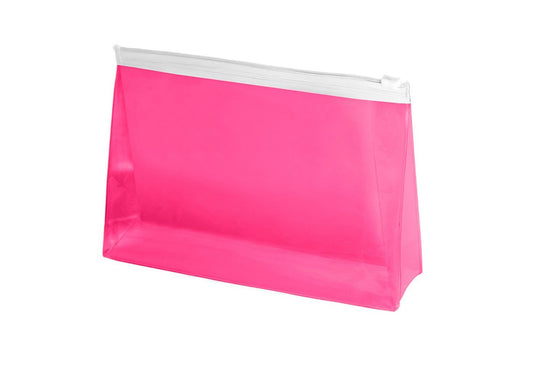 Trousse en PVC rose personnalisée