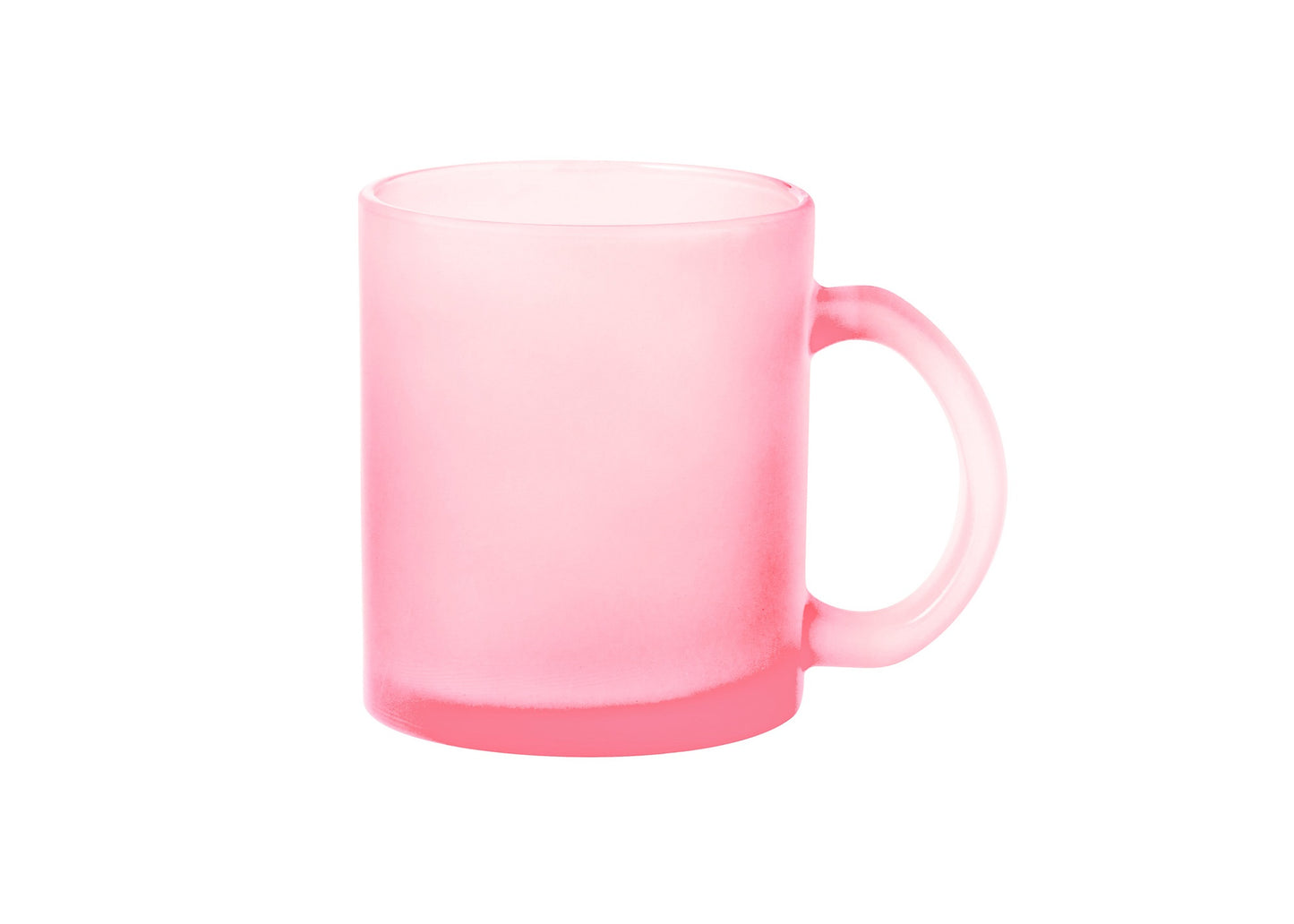 Mug en verre rose