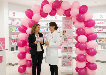 Arche ballons octobre rose
