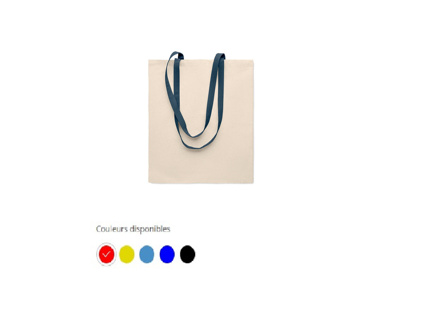 Totebag avec anses de couleurs